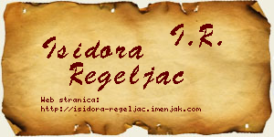 Isidora Regeljac vizit kartica